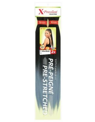 EXPRESSIONS 3x X-pression Pre Stretched/Pulled Hair Extension - 3 Pack!! Best Value