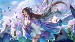 Anime girls sanguosha long hair three kingdoms dress Playmat Gaming Mat Desk - Picture 1 of 1