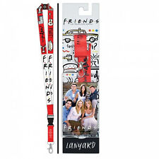 Friends TV Show Reversible Lanyard with Breakaway Clip and ID Holder White