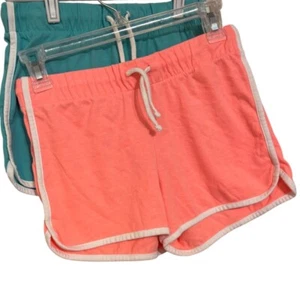 Lot of 2-Old Navy Girls Shorts Turquoise & Salmon-Drawstring Elastic Waist -XL - Picture 1 of 10