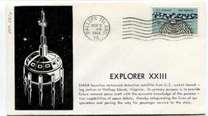 1964 ExplorerXXIII NASA Launcher Meteoroid Detection Satellite US Mallops Island - Bild 1 von 1