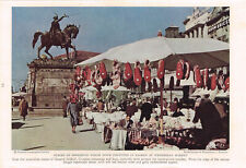 Zagreb Wednesday Market Yugoslavia Vintage Croatia Print Picture 1939 39#02