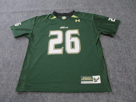 Under Armour South Florida Bulls Jersey Boy's Large Green Youth US Cover