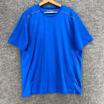 Reebok Activewear Camiseta Hombre XL Azul Cuello Redondo Manga Corta Pullover Atlético Foto 1 de 4