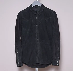 THE KOOPLES Suede Leather Shirt Jacket EXTRA SMALL Mens Western Cowboy Rare XS - Picture 1 of 23