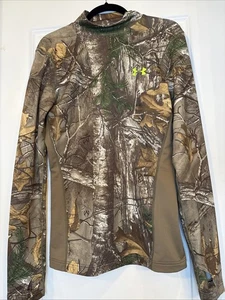Under Armour Fitted ColdGear RealTree Camo Long Sleeve Shirt Medium - Picture 1 of 4