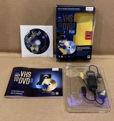 Roxio Easy VHS to DVD 3 Plus Converter to DVD, USB, YouTube – Digitize Videos - Image 1 of 4