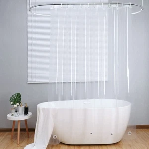 AooHome 72 x 84 Clear Extra Long Shower Curtain Liner - 10 Gauge Eva Transpar... - Picture 1 of 7