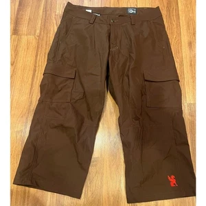 Pantaloncini cargo Chrome Industries Griffin Forge uomo XL marrone elasticizzati bici pendolare - Foto 1 di 5