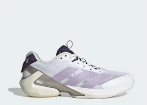 Sz 7 - ADIDAS WOMEN’S ADIZERO UBERSONIC 5 TENNIS SHOES, White/Plum - Picture 1 of 10
