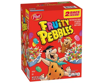 果味鹅卵石谷物 38 盎司 – 五颜六色酥脆米饭早餐零食 — 第 1/3 张图片