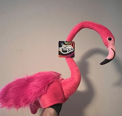 Disfraz de Peluche Flamenco Rosa Elope Fiesta Sombrero Ajustable Gorra Correa Trasera Divertido Para Hombre Foto 1 de 4