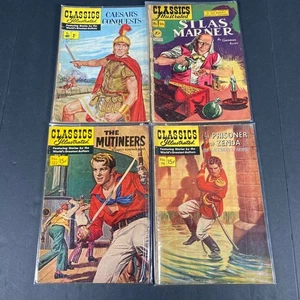Classics Illustrated Comics Set Of 4: Caesars Conquests Silas Marner The Mutinee - Picture 1 of 7