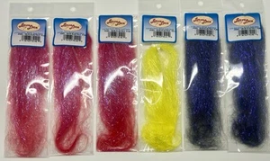 LARVA LACE ANGEL HAIR SYNTHETIC FLASH / 12 PACK LOT FLY TYING FLY FISHING - Picture 1 of 2