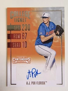 A.J. Tarjeta automática PUK Rookie Prospect Contenders 2016 Panini Elite edición extra - Imagen 1 de 2