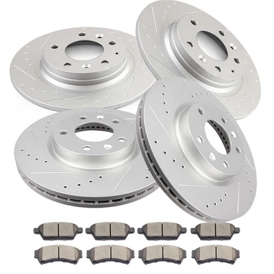 4X Brake Rotors 8X Metallic Pads Front & Rear For 2006-2010 Dodge Ram 1500 - Изображение 1 из 4