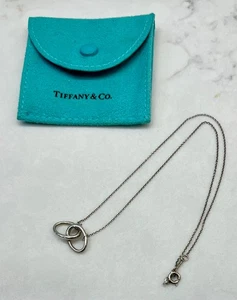 Signed Tiffany & Co Sterling Double Loop Elsa Peretti Necklace - Picture 1 of 2