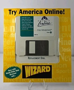 Vintage Version 2.5 America Online Collectible Floppy Disk- Wizard Exclusive - Picture 1 of 5
