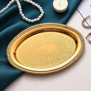 Metal Decorative Tray Storage Tray Vintage European Style Photography Prop - Picture 1 of 6