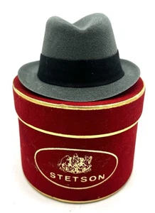 Sombrero Fedora Gris Stetson De Colección Fieltro Rojo Certificado de Regalo Caja 2" Sombrero - Imagen 1 de 12