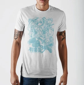 "HATSUNE MIKU BLUE LINE ART VOCALOID STAR CON CAMICIA ANIMALI ""CON SCATOLA" - Foto 1 di 4