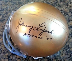 JOHNNY LUJACK (Notre Dame), 1947 Heisman Trophy winner, signed mini-helmet PSA - Picture 1 of 7
