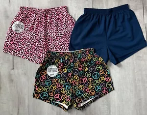 NEW Soffe Shorts Lot of 3 Cheer/Gym/Athletic Adult Large Fun Print and Plain - Picture 1 of 12