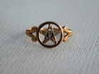 Vintage 10K Yellow Gold Masonic Star Ring Sz 5.25