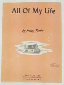 Vintage Sheet Music ~ All Of My Life ~ 1945 ~ Irving Berlin - Picture 1 of 3