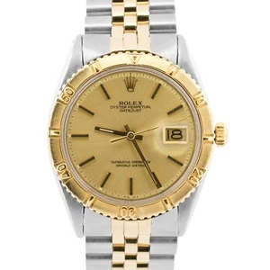 VINTAGE ROLEX DATEJUST 36MM CHAMPAGNE Turn-O-Graph JUBILÄUM Stahl 18K Gold 1625 - Bild 1 von 9