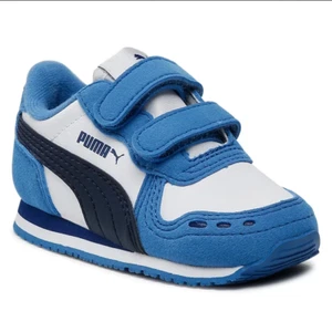 PUMA CABANA RACER BABY SNEAKERS SHOES 351980 90 ORIGINAL WHITE TO 2024 - Picture 1 of 7