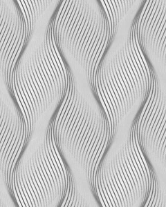 Papel pintado a rayas EDEM 85030BR36 líneas curvas gris claro gris blanco 5,33 m2 - Imagen 1 de 7