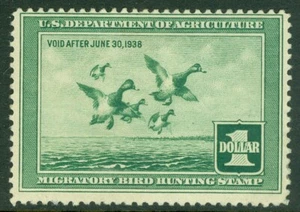 EDW1949SELL : USA 1937 Scott #RW4 Mint Original Gum. Sound. Retail - Picture 1 of 2