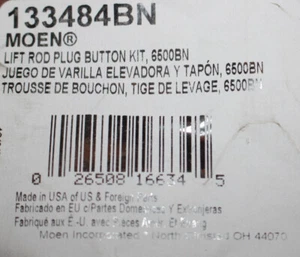 Moen - Made in USA - 133484BN Lift Rod Plug Button Kit - Brushed Nickel - Bild 1 von 2