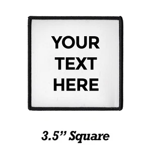 Aufbügeln Aufnäher mit Ihrem Text, individuell Persönlich Custom 3.5" Patch - Picture 1 of 7