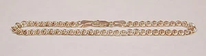 Sterling Silver 7" Solid Double Link Charm / Ankle Bracelet Free US Shipping - Picture 1 of 2