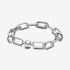 2024 Brand Authentic 100% 925 Silver ME Link Chain Bracelet 598373