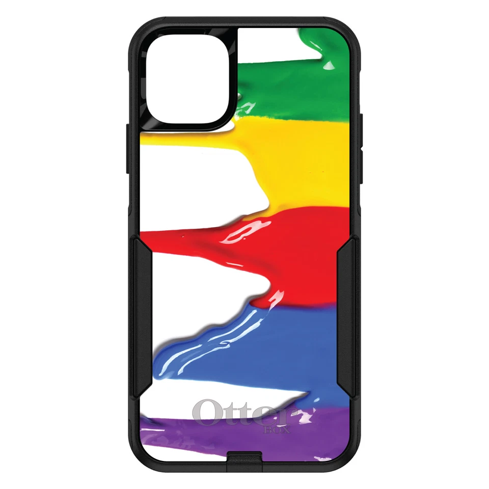 OtterBox Commuter for Apple iPhone (Pick Model) Rainbow Paint Dripping - Image 1 of 1