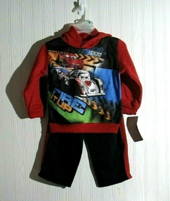 Conjunto de conjunto con capucha y pantalones Disney Cars talla 4 para niños nuevo con etiquetas Foto 1 de 3
