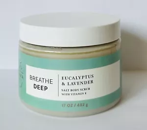 Bath Body Works AROMATHERAPY BREATHE DEEP Eucalyptus Lavender Salt Body Scrub - Picture 1 of 3