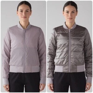 Lululemon Non-Stop Bomber * wendbar in dunklem Chrom Gr. 10 - Bild 1 von 16
