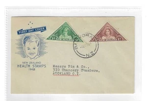 NEW ZEALAND 1943 HEALTH FDC BALMORAL PMK TO PIM & CO (JONES SCARCITY 9) - Picture 1 of 1