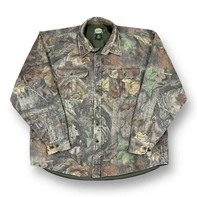 Vintage 80s Cabela’s Camouflage Flannel Shirt Realtree Advantage Camo Size XL - Image 1 of 4