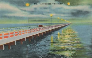 Postal de The Gandy Bridge by Moonlight Florida - Imagen 1 de 2