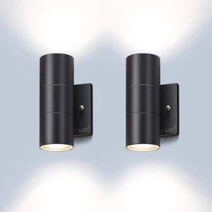 Modern Outdoor Wall Light Porch Light Patio Light with Black Aluminum Finish ... - Picture 1 of 7