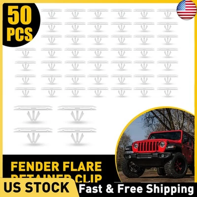 50X Para Jeep 18-20 Wrangler JL Gladiator Guardabarros Flecha Cabeza Acampanada Clips de Moldeo Foto 1 de 4