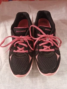 Zapatillas Skechers Lite Peso Rosa Negro 22381 Talla 7M - Imagen 1 de 9
