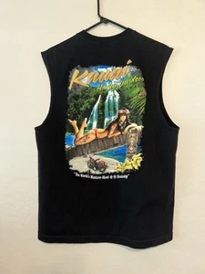 2013 Harley Davidson Single Stitch Tank Tee Shirt Mens Large USA  Kaui Hawaii - Picture 1 of 7