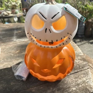 Disney Tim Burtons The Nightmare Before Christmas Light Up Stacked Pumpkin NWT - Picture 1 of 7