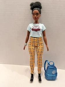 Barbie Curvy Life in the City Lyla AA Afro Hair Original  Outfit Boots Backpack - Picture 1 of 12